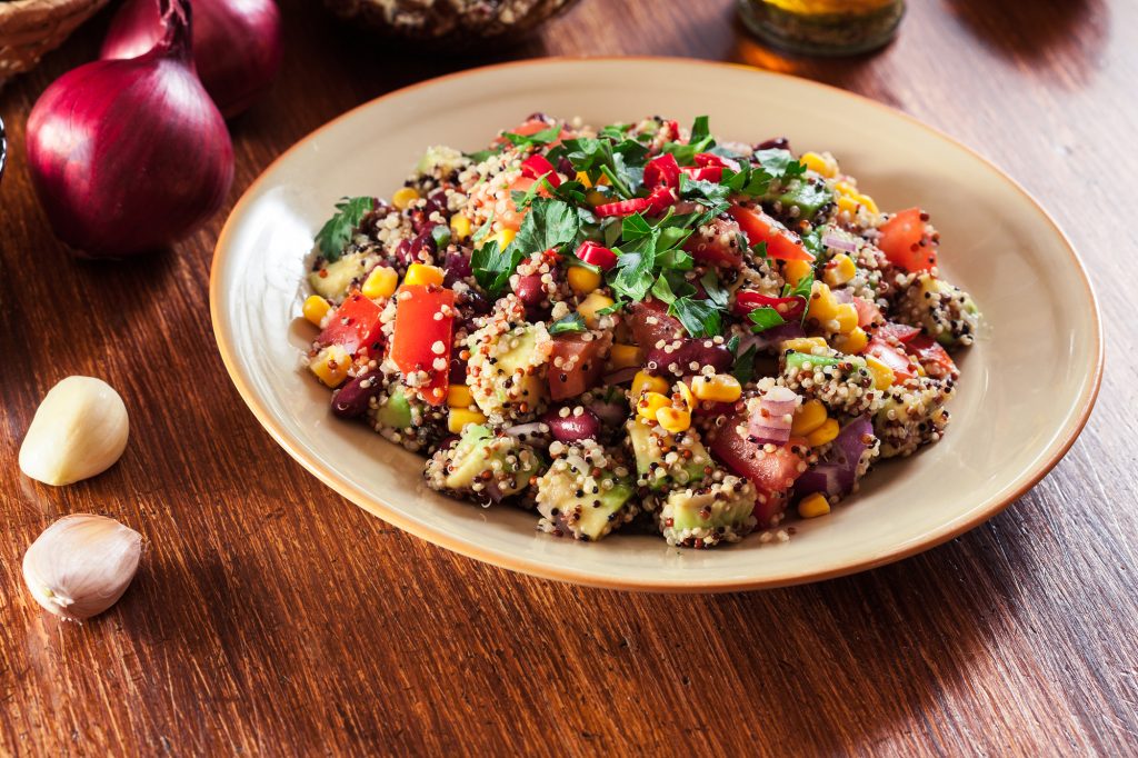 Salada de quinoa em flocos