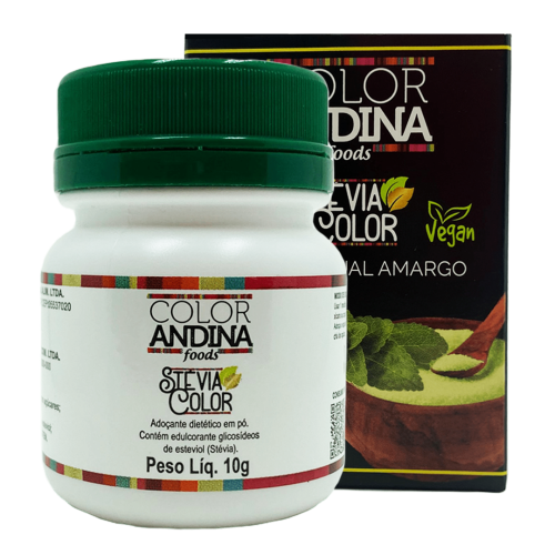 adoçante Stevia 10g color andina foods sem fundo